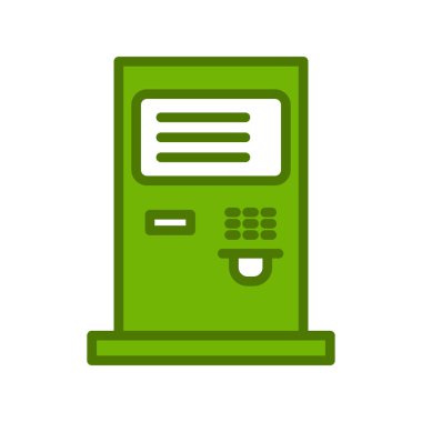 atm makine çizgi simgesi, ana hat vektör işareti, doğrusal biçim pictogram 