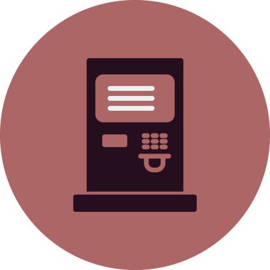 atm makine çizgi simgesi, ana hat vektör işareti, doğrusal biçim pictogram 