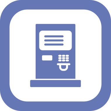 atm makine çizgi simgesi, ana hat vektör işareti, doğrusal biçim pictogram 