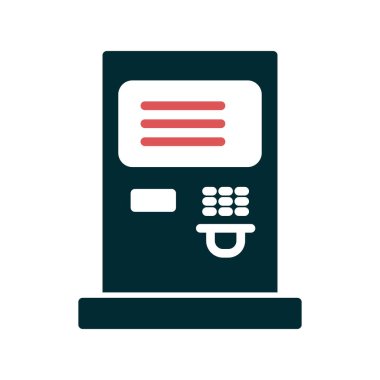 atm makine çizgi simgesi, ana hat vektör işareti, doğrusal biçim pictogram 