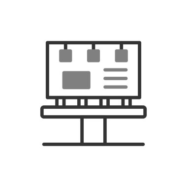 Billboard simgesi. vektör çizim