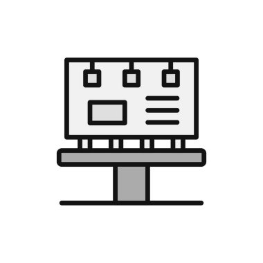 Billboard simgesi. vektör çizim