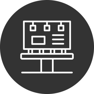 Billboard simgesi. vektör çizim