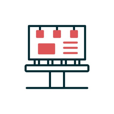 Billboard simgesi. vektör çizim