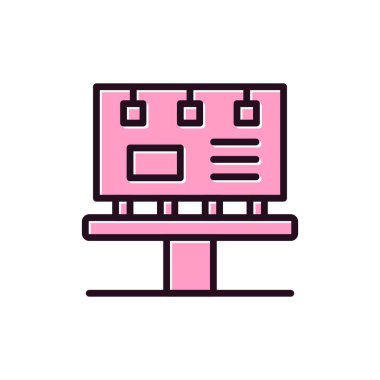 Billboard simgesi. vektör çizim