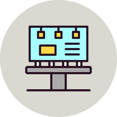 Billboard simgesi. vektör çizim