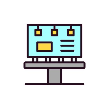 Billboard simgesi. vektör çizim