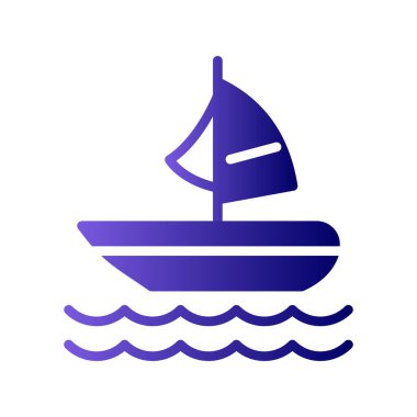 Tekne, simge vektör illüstrasyonu