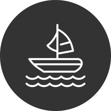 Tekne, simge vektör illüstrasyonu