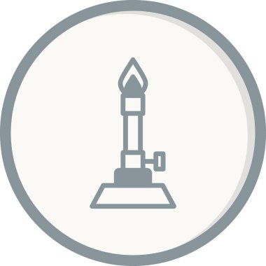 Bunsen Burner simgesi, vektör illüstrasyonu