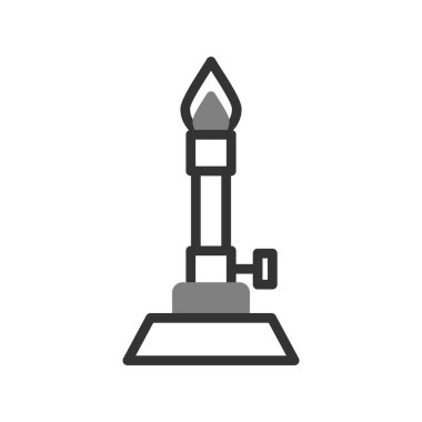 Bunsen Burner simgesi, vektör illüstrasyonu