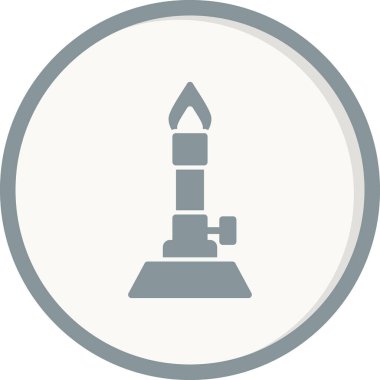 Bunsen Burner simgesi, vektör illüstrasyonu