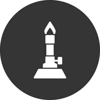 Bunsen Burner simgesi, vektör illüstrasyonu