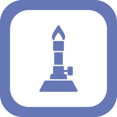 Bunsen Burner simgesi, vektör illüstrasyonu