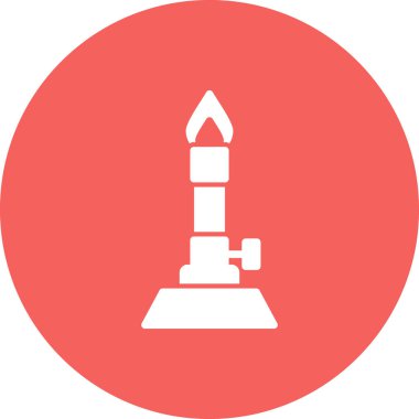 Bunsen Burner simgesi, vektör illüstrasyonu