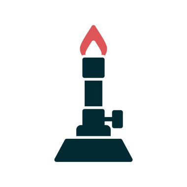 Bunsen Burner simgesi, vektör illüstrasyonu