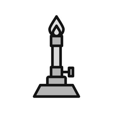 Bunsen Burner simgesi, vektör illüstrasyonu