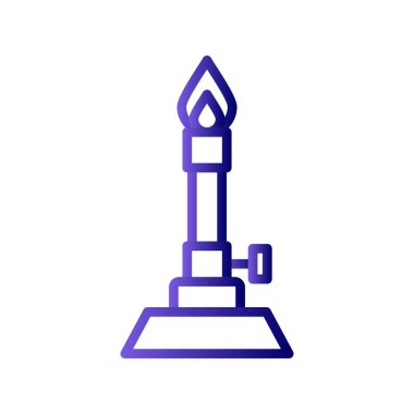 Bunsen Burner simgesi, vektör illüstrasyonu