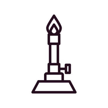 Bunsen Burner simgesi, vektör illüstrasyonu
