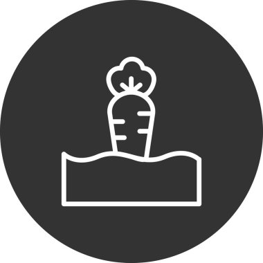 Havuç simgesi, vektör çizimi