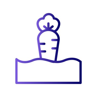 Havuç simgesi, vektör çizimi