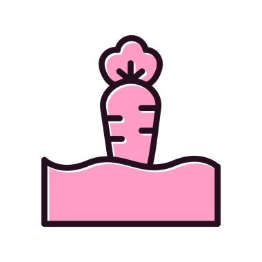 Havuç simgesi, vektör çizimi