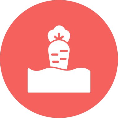 Havuç simgesi, vektör çizimi