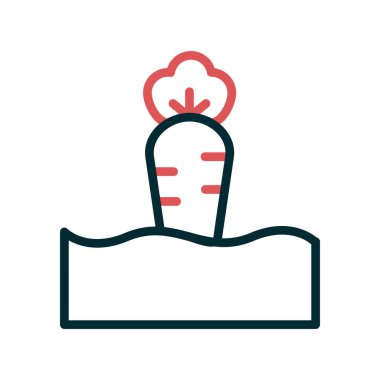 Havuç simgesi, vektör çizimi