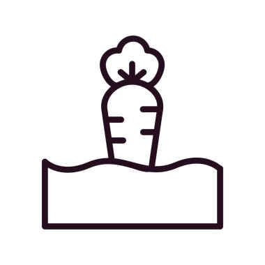 Havuç simgesi, vektör çizimi