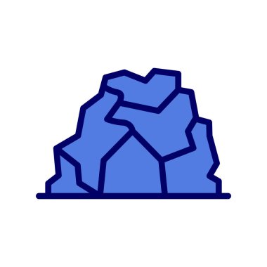 Beyaz arkaplanda dağlar ve doğa simgesi