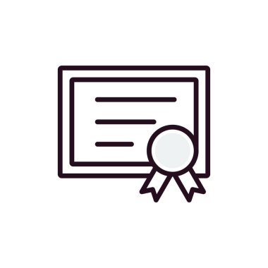 satır sertifikası soyut vektör simgesi