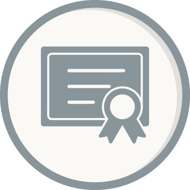 satır sertifikası soyut vektör simgesi