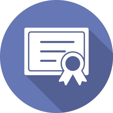 satır sertifikası soyut vektör simgesi