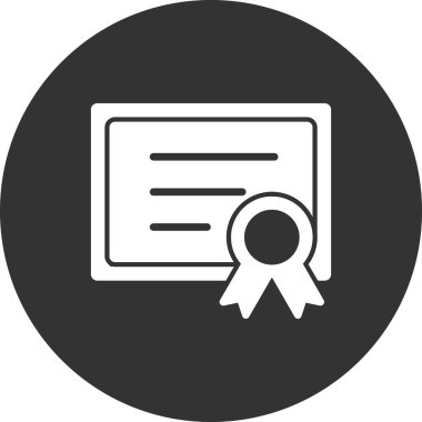 satır sertifikası soyut vektör simgesi