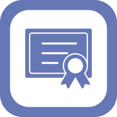 satır sertifikası soyut vektör simgesi