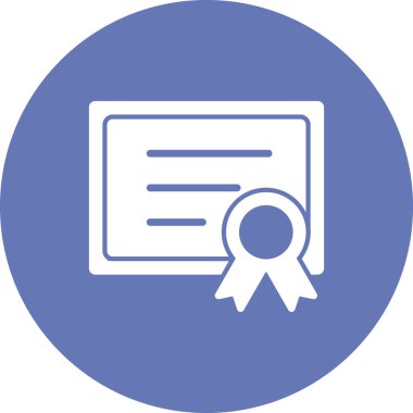 satır sertifikası soyut vektör simgesi