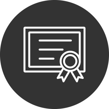 line certificate abstract vector icon