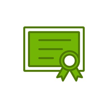 satır sertifikası soyut vektör simgesi