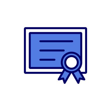 satır sertifikası soyut vektör simgesi