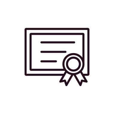 satır sertifikası soyut vektör simgesi