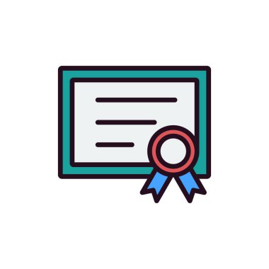 satır sertifikası soyut vektör simgesi