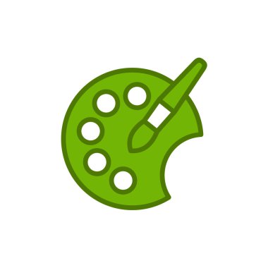 Renk paleti web simgesi, modern vektör illüstrasyonu