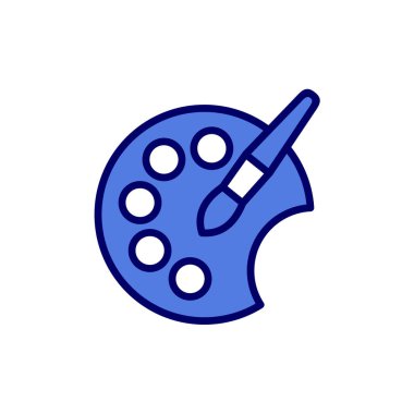 Renk paleti web simgesi, modern vektör illüstrasyonu