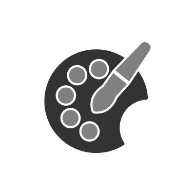 Renk paleti web simgesi, modern vektör illüstrasyonu