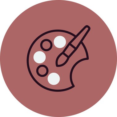 Renk paleti web simgesi, modern vektör illüstrasyonu