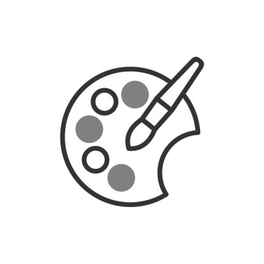 Renk paleti web simgesi, modern vektör illüstrasyonu