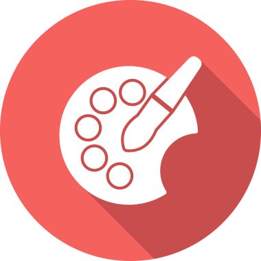 Renk paleti web simgesi, modern vektör illüstrasyonu