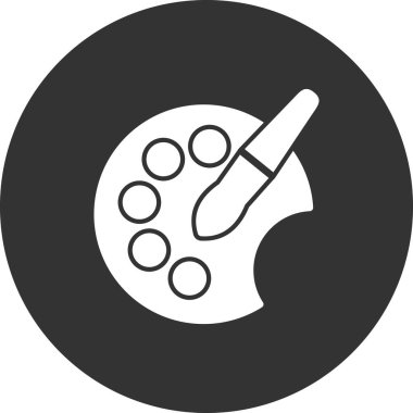 Renk paleti web simgesi, modern vektör illüstrasyonu