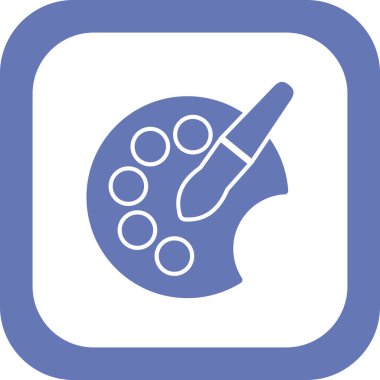 Renk paleti web simgesi, modern vektör illüstrasyonu