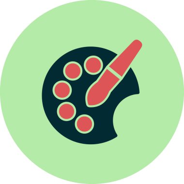 Renk paleti web simgesi, modern vektör illüstrasyonu